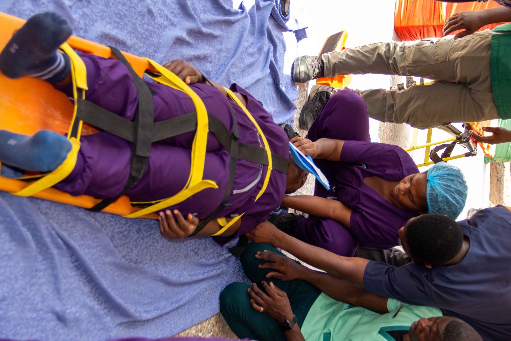 Healthcare professionals providing emergency care